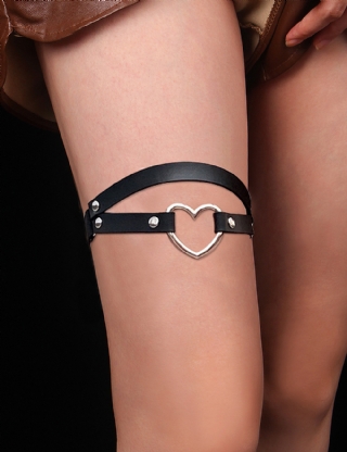 Leather Adjustable Stud Punk Leg Loop