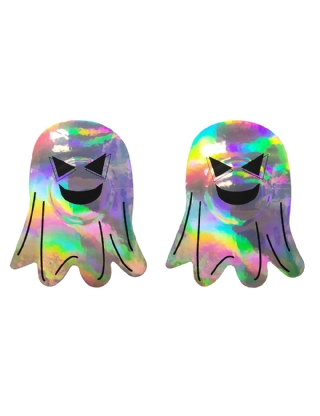 Halloween Ghost Laser Look Nipple Covers