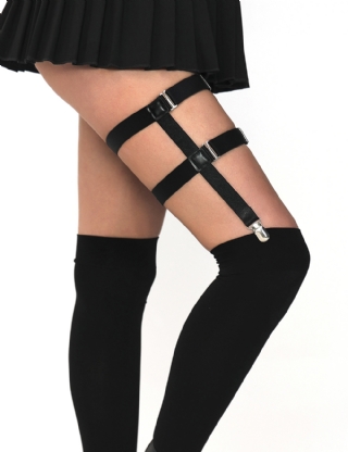 Black non-slip double leg loops with clip