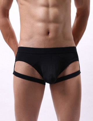 Black Ice Silk Strappy Sexy Men's Underwear