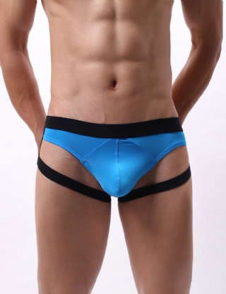 Blue Ice Silk Strappy Sexy Men's Underwear
