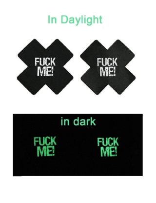 Black X Glitter in the Dark Nipple Cover