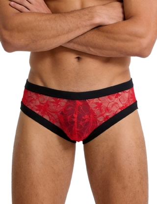 Sexy Red Lace Panty For Men